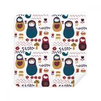 Dıythinker 2 Adet Süet Kumaş Rusya Bebekler Çiçek Posteri Rus Matryoshka Telefon Ekran Temizleyici ve Gözlük Temizleme Bezi