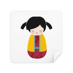 Dıythinker 2 Adet Süet Kumaş Sarı Kimono Japon Oyuncak Bebek Sanat Gözlükleri Temizleme Bezi ve Telefon Ekran Temizleyici