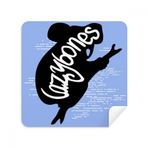 Dıythinker 2 Adet Süet Kumaş Siyah Tembel Hayvan Silüeti Doğal Gözlük Temizleme Bezi ve Telefon Ekran Temizleyici