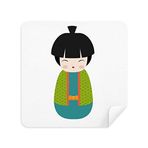 Dıythinker 2 Adet Süet Kumaş Yeşil Kimono Bebek Sanatı Japon Gözlükleri Temizleme Bezi ve Telefon Ekran Temizleyici