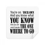 Dıythinker 2 Adet Süet Kumaş You Decide Where To Go Alıntı Telefon Ekran Temizleyici ve Gözlük Temizleme Bezi