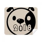Dıythinker 2 Adet Süet Kumaş Yuvarlak Köpek Mutlu Yeni Yıl 2018 Telefon Ekran Temizleyici ve Gözlük Temizleme Bezi