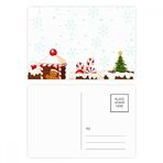 Dıythinker 20 Adet 14x9 cm Renkli Noel Şekeri Tren Festival Kartpostal Seti