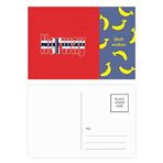 Dıythinker 20 Adet 14x9 cm Renkli Norveç Ülke Bayrağı İsim Muz Kartpostal Seti