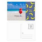 Dıythinker 20 Adet 14x9 cm Renkli Okyanus Kum Kumsal Karpuz Suyu Resmi Muz Kartpostal Seti