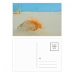 Dıythinker 20 Adet 14x9 cm Renkli Okyanus Kum Kumsal Turuncu Çizgi Resim Kartpostal Seti
