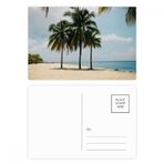 Dıythinker 20 Adet 14x9 cm Renkli Okyanus Kum Plaj Deniz Ağacı Resim Kartpostal Seti
