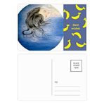 Dıythinker 20 Adet 14x9 cm Renkli Orkide Fantezi Kız Çin Stili Suluboya Muz Kartpostal Seti