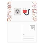 Dıythinker 20 Adet 14x9 cm Renkli Priz Desenli Devre Diyagramı Formül Kartpostal Seti