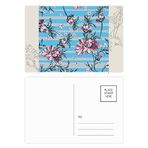 Dıythinker 20 Adet 14x9 cm Renkli Rhododendron Çizim Sanatı Bitki Çiçek Kartpostal Seti