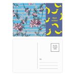 Dıythinker 20 Adet 14x9 cm Renkli Rhododendron Çizim Sanatı Bitki Muz Kartpostal Seti