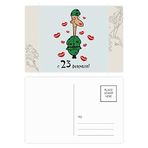 Dıythinker 20 Adet 14x9 cm Renkli Rusya Öpücük Erkek Asker Patten Çiçek Kartpostal Seti