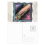 Dıythinker 20 Adet 14x9 cm Renkli Saat Vektör Meksika Kültürü Elemanı Oyma Çiçek Kartpostal Seti