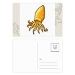 Dıythinker 20 Adet 14x9 cm Renkli Sarı Ahtapot Deniz Hayatı Desenli Çiçek Kartpostal Seti