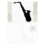 Dıythinker 20 Adet 14x9 cm Renkli Sax Klasik Müzik Dinleme Taze Çiçek Kartpostal Seti