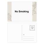 Dıythinker 20 Adet 14x9 cm Renkli Sigara İçilmez Uyarı Sembolü Çiçek Kartpostal Seti