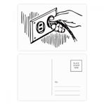 Dıythinker 20 Adet 14x9 cm Renkli Soket Fiş Desenli Devre Diyagram Kartpostal Seti