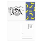 Dıythinker 20 Adet 14x9 cm Renkli Soket Fişi Desenli Devre Diyagramı Muz Kartpostal Seti