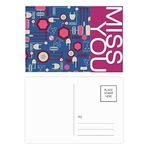 Dıythinker 20 Adet 14x9 cm Renkli Soket Fişi Devre Diyagram Deseni Miss Kartpostal Seti