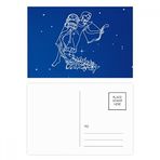 Dıythinker 20 Adet 14x9 cm Renkli Star Universe Kova Takımyıldızı Desenli Kartpostal Seti