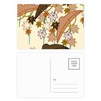 Dıythinker 20 Adet 14x9 cm Renkli Tablo Japon Kültürü Kahverengi Kartpostal Seti
