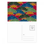 Dıythinker 20 Adet 14x9 cm Renkli Tablo Japon Kültürü Yapraklar Kartpostal Seti