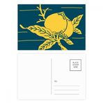 Dıythinker 20 Adet 14x9 cm Renkli Tablo Kültürü Sarı Şeftali Kartpostal Seti