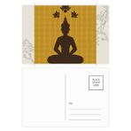 Dıythinker 20 Adet 14x9 cm Renkli Tayland Kültürü Budizm Buda Heykeli Çiçek Kartpostal Seti