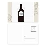 Dıythinker 20 Adet 14x9 cm Renkli Tornavida Votka Turuncu Meyve Suyu Kokteyl Çiçek Kartpostal Seti