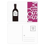Dıythinker 20 Adet 14x9 cm Renkli Tornavida Votka Turuncu Meyve Suyu Kokteyl Miss Kartpostal Seti