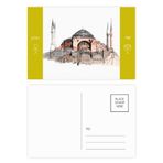 Dıythinker 20 Adet 14x9 cm Renkli Türkiye Hagia Sophia İstanbul Arkadaş Kartpostal Seti