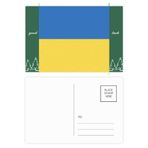 Dıythinker 20 Adet 14x9 cm Renkli Ukrayna Ulusal Bayrağı Avrupa Ülke İyi Şanslar Kartpostal Seti