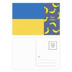 Dıythinker 20 Adet 14x9 cm Renkli Ukrayna Ulusal Bayrağı Avrupa Ülke Muz Kartpostal Seti