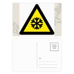 Dıythinker 20 Adet 14x9 cm Renkli Uyarı Sembolü Sarı Siyah Kar Yolu Buz Üçgen Çiçek Kartpostal Seti