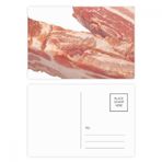 Dıythinker 20 Adet 14x9 cm Renkli Yağlı Domuz Çiğ Et Yiyecek Doku Kartpostal Seti
