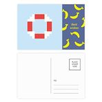 Dıythinker 20 Adet 14x9 cm Renkli Yaz Yelken Hayatı Yüzme Piksel Muz Kartpostal Seti