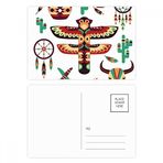 Dıythinker 20 Adet 14x9 cm Renkli Yerli Amerikan Düş Kapanı Hint Kartpostal Seti
