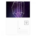 Dıythinker 20 Adet 14x9 cm Renkli Yıldız Kristal Mavi Evren Gökyüzü Fantezi Kartpostal Seti