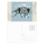 Dıythinker 20 Adet 14x9 cm Renkli Yıldızlı Savaş Barış Desenli Grafiti Sokak Çiçek Kartpostal Seti