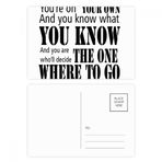 Dıythinker 20 Adet 14x9 cm Renkli You Decide Where to Go Alıntı Kartpostal Seti
