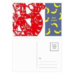 Dıythinker 20 Adet 14x9 cm Renkli Zodyak Maymun Kağıt Kesim Çin Çiçekleri Muz Kartpostal Seti