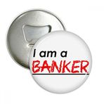 Dıythinker 3 Adet Alıntı I Am A Banker Yuvarlak Şişe Açacağı Buzdolabı Mıknatısı Rozet Düğmesi