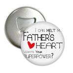 Dıythinker 3 adet I Can Melt My Father's Heart Best Papa Love Yuvarlak Şişe Açacağı Buzdolabı Mıknatıs Pins Rozet Düğme