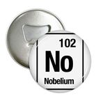 Dıythinker 3 Adet Nobelium Kimyasal Element kimya Yuvarlak Şişe Açacağı Buzdolabı Mıknatısı Rozet Düğmesi