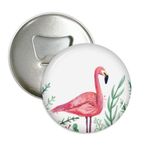 Dıythinker 3 Adet Tropikal Flamingo Hayvan Bitkileri Yuvarlak Şişe Açacağı Buzdolabı Mıknatısı Rozet Düğmesi
