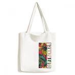 Dıythinker 33x40 Cm Erkek Çiçek Bitki Yaprak Pembe Kelebek Tote Kanvas El Çantası