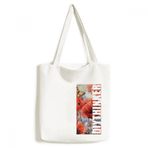 Dıythinker 33x40 Cm Erkek Çiçekli Kelebek Tote Kanvas El Çantası