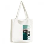 Dıythinker 33x40 Cm Erkek Deniz Organizması Balina Hayvan Resim Tote Kanvas El Çantası