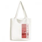 Dıythinker 33x40 Cm Erkek Flamingo Çift Kırmızı Alacakaranlık Tote Kanvas El Çantası