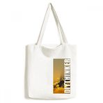 Dıythinker 33x40 Cm Erkek Gökyüzü Güneş Işığı Koyu Turuncu Bulutlar Tote Kanvas El Çantası